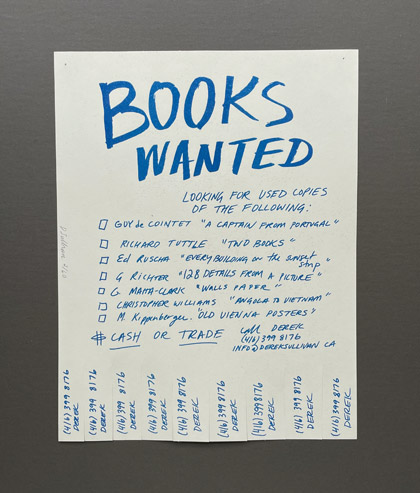 Books Wanted by Derek Sullivan