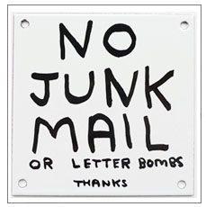 David Shrigley - No Junk Mail