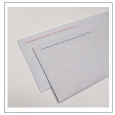 <br />
An envelope by Micah lexier inside an envelope by Jonathan Monk